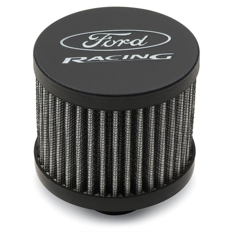 FR Breather Caps - Ford Racing Black Crinkle Unshielded Breather w/Ford Racing Logo