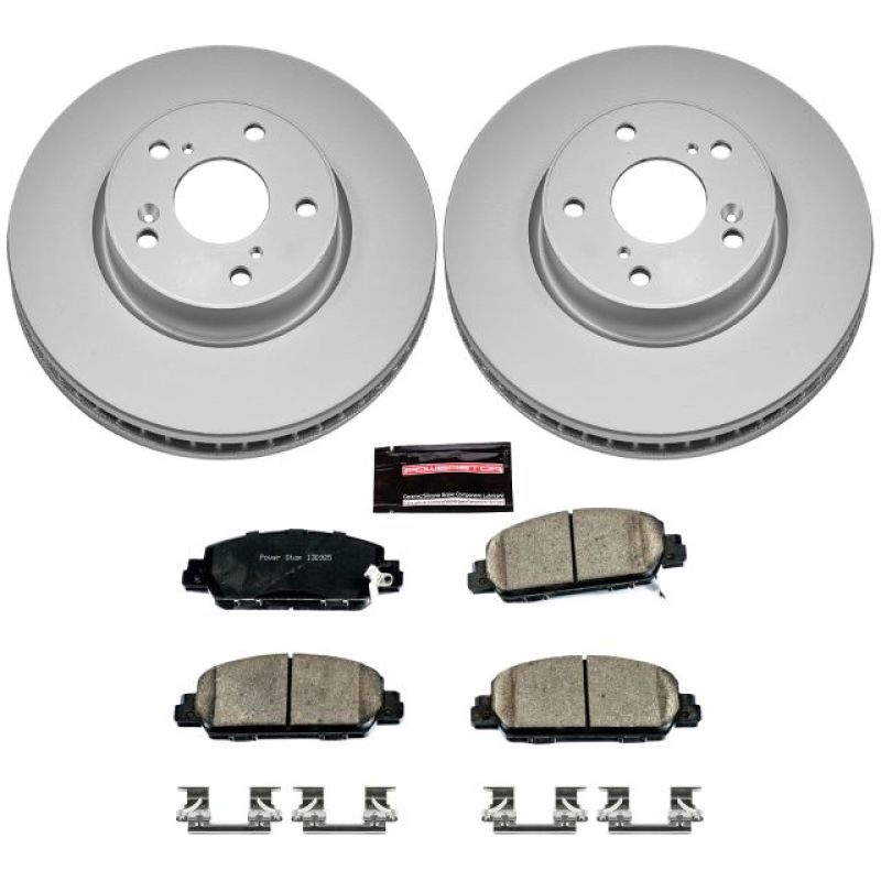 PSB Z17 Evolution Coated Kit - Power Stop 13-19 Honda Accord Front Z17 Evolution Geomet Coated Brake Kit