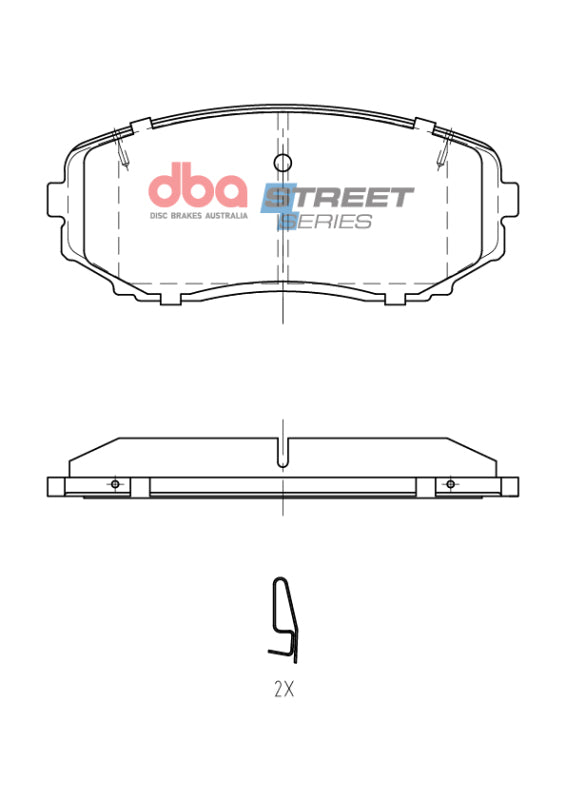 DBA Street Series Brake Pads - DBA 2018+ Mitsubishi Eclipse Cross Street Series Front Brake Pads