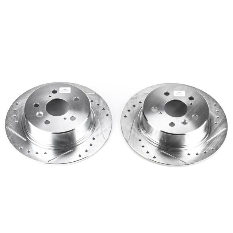 PSB Evolution Drill/Slot Rotor - Power Stop 95-99 Toyota Avalon Rear Evolution Drilled & Slotted Rotors - Pair