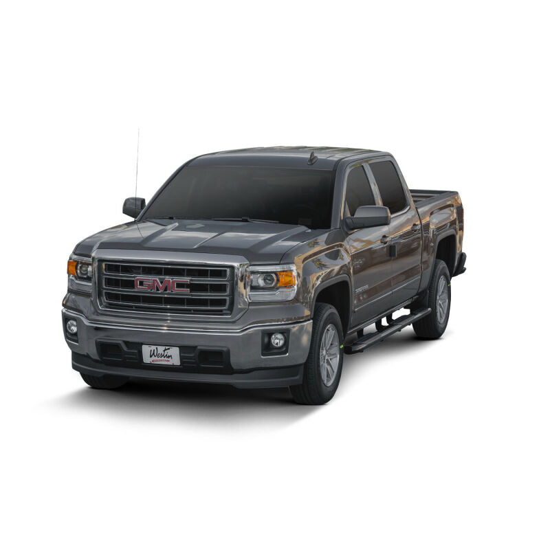 WES Nerf Bars - PRO TRAXX 5 - Westin 07-18 Chevy Silv 1500 Crew (5.5ft) Excl 07 Classic PRO TRAXX 5 WTW Oval Nerf Step Bars - Blk