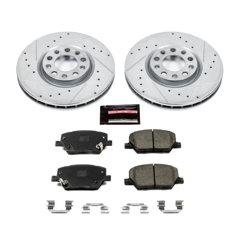 PSB Z23 Evolution Kit - Power Stop 16-18 Fiat 500X Front Z23 Evolution Sport Brake Kit