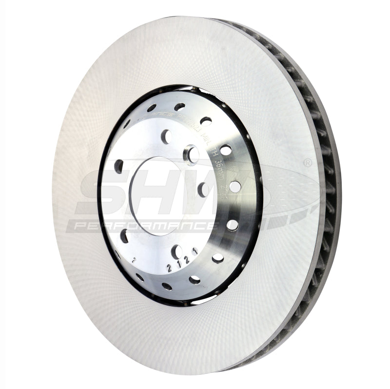 SHW Smooth Lightweight Rotors - SHW 15-18 Porsche Cayenne GTS w/19in Wheel w/o Ceramics Left Frt Smooth LW Brake Rotor (95835140350)