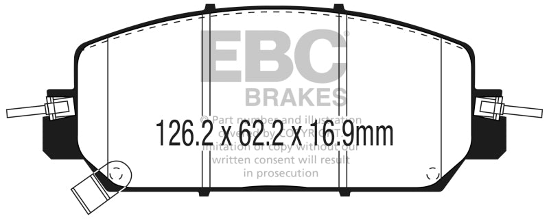 EBC Yellowstuff Brake Pad Sets - EBC 2017+ Honda CR-V 1.5L Turbo Yellowstuff Front Brake Pads