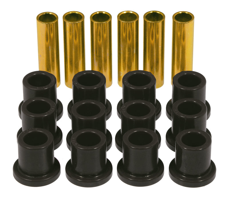 PRO Spring/Shackle Bush- Blk - Prothane 57-72 Ford F100/F150 Rear Spring & Shackle Bushings - Black
