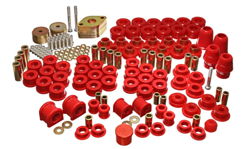 ES Hyper-Flex Sets - Red - Energy Suspension 07-11 Jeep JK 4dr Red Hyper-Flex Master Bushing Set