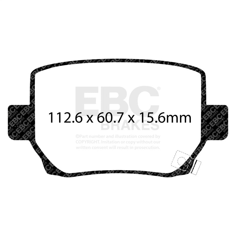 EBC Bluestuff Brake Pad Sets - EBC 2020+ Tesla Model Y Electric Performance Bluestuff Rear Brake Pads