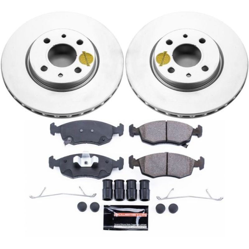 PSB Z23 Evolution Coated Kit - Power Stop 12-18 Fiat 500 Front Z23 Evolution Sport Coated Brake Kit