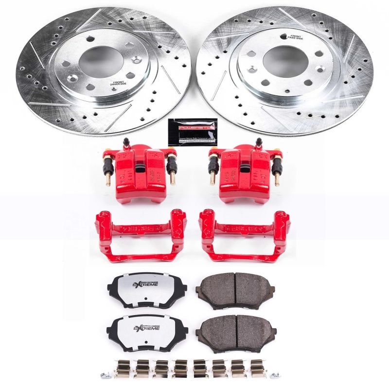 PSB Z26 Street Kit w/Cals - Power Stop 06-15 Mazda MX-5 Miata Front Z26 Street Warrior Brake Kit w/Calipers