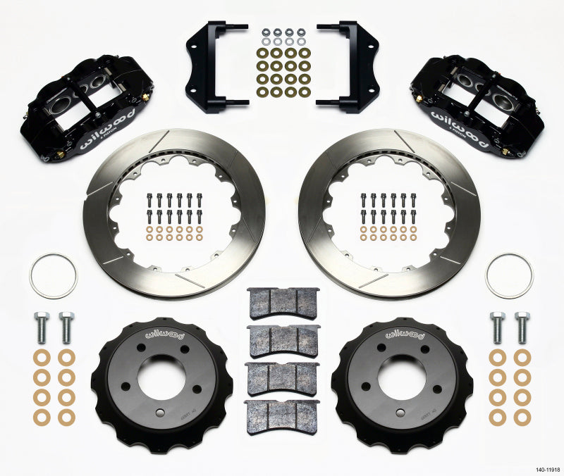 WIL Superlite Brake Kit - Wilwood Narrow Superlite 6R Front Hat Kit 12.88in 84-87 Corvette C4