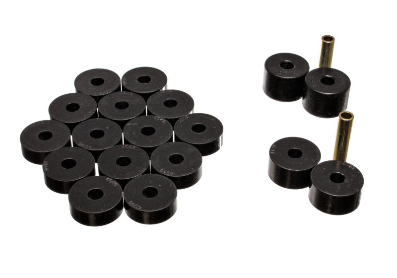 ES Body Mounts - Black - Energy Suspension 74-75 Jeep CJ5/CJ7/CJ8 Scrambler Black Body (Cab) Mount Set