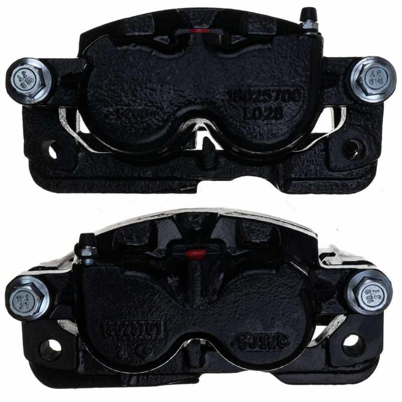 PSB Black Calipers - Power Stop 02-06 Cadillac Escalade Front/Rear Black Caliper - Pair w/Bracket