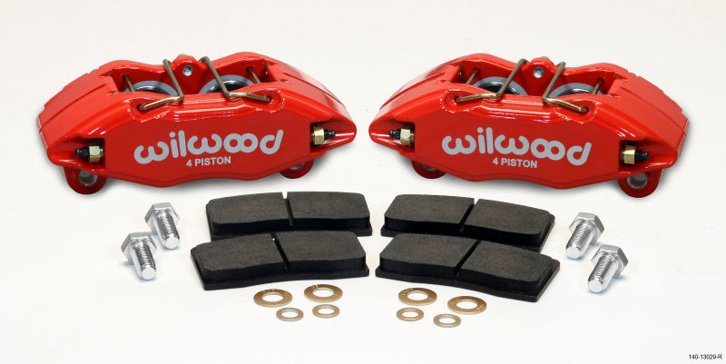 WIL Dynapro Brake Kit - Wilwood DPHA Front Caliper & Pad Kit Red Honda / Acura w/ 262mm OE Rotor