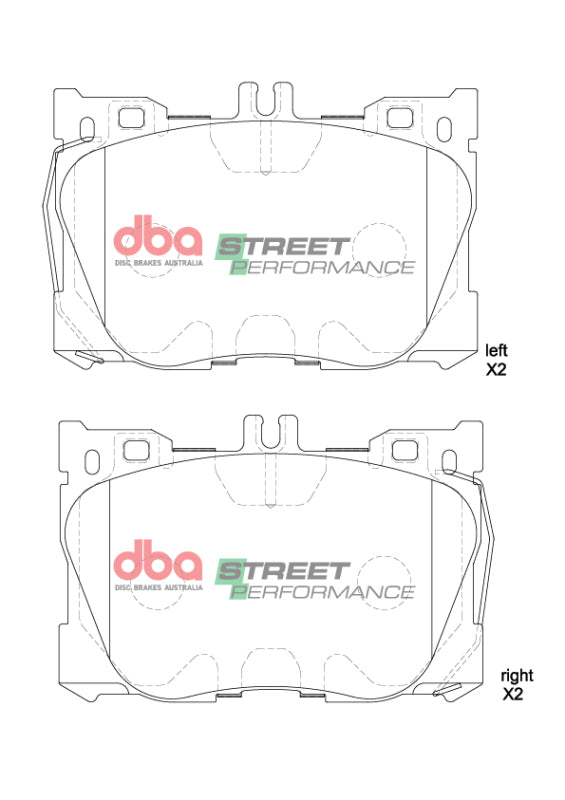 DBA SP Performance Brake Pads - DBA 2015 Mercedes-Benz C400 SP Performance Front Brake Pads