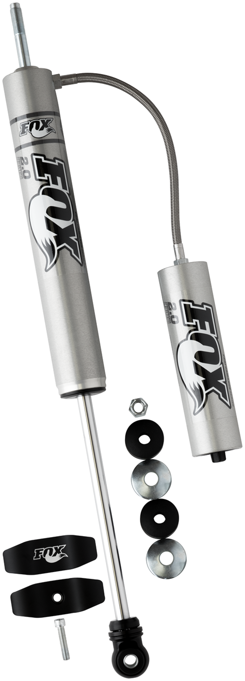 FOX 2.0 Perf Shock - Fox 2.0 Performance Series 10.1in. Smooth Body Remote Res. Shock w/Stem Mount / Std Travel - Black