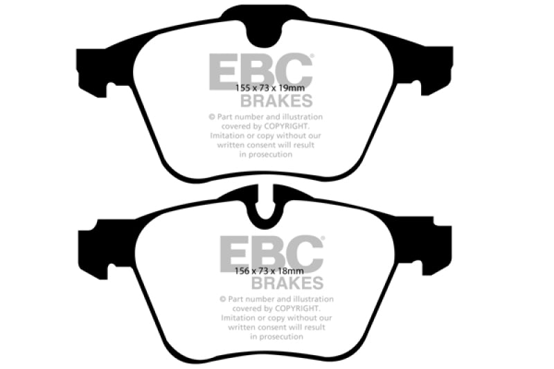 EBC Yellowstuff Brake Pad Sets - EBC 13-15 Jaguar XF 3.0 Supercharged Yellowstuff Front Brake Pads