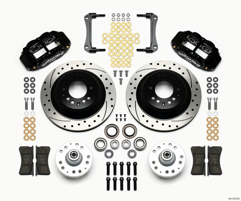 WIL Superlite Brake Kit - Wilwood Narrow Superlite 6R Front Hub & 1PC Rtr Kit 12.88in Drilled 70-78 Camaro