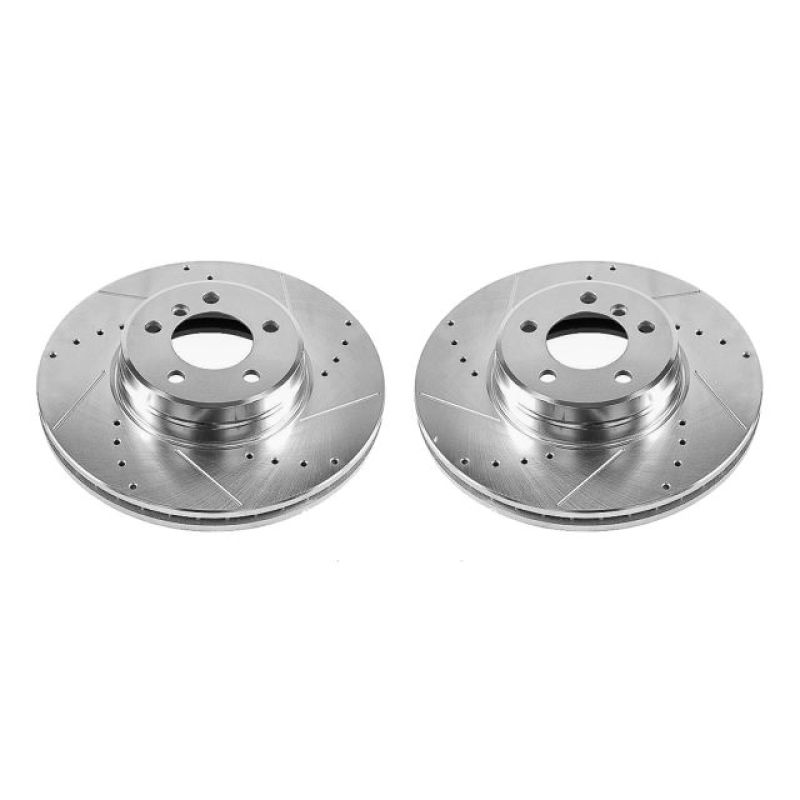 PSB Evolution Drill/Slot Rotor - Power Stop 03-05 Land Rover Range Rover Front Evolution Drilled & Slotted Rotors - Pair