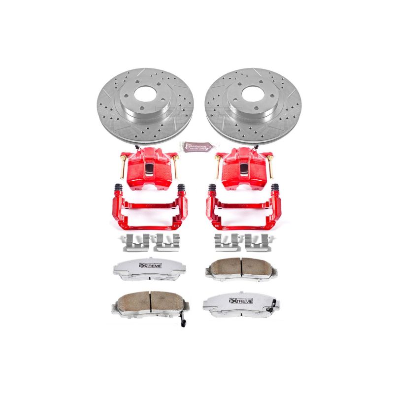 PSB Z26 Street Kit w/Cals - Power Stop 03-07 Honda Accord Front Z26 Street Warrior Brake Kit w/Calipers