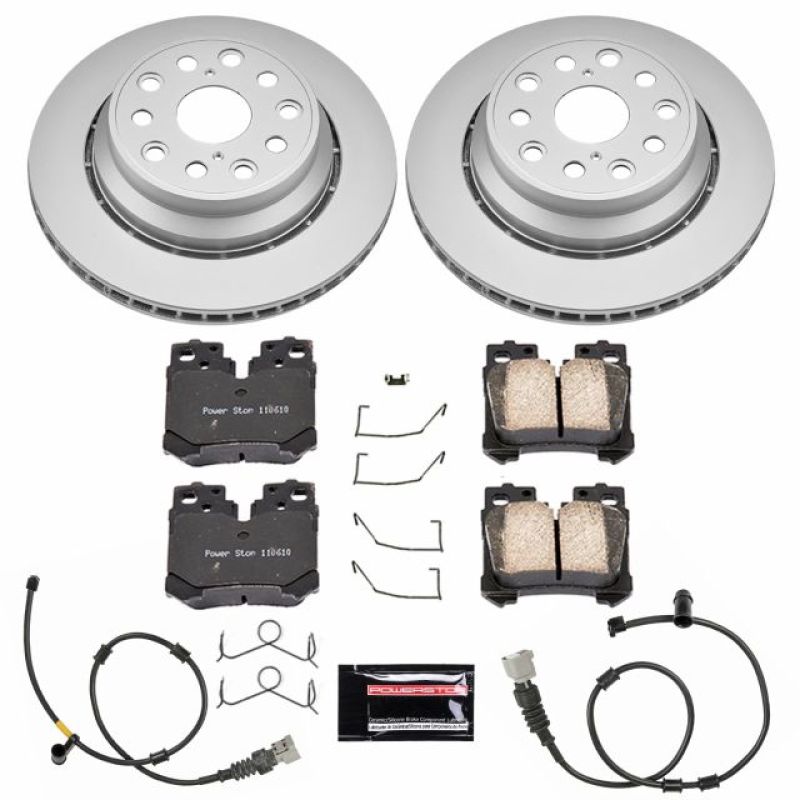 PSB Z17 Evolution Coated Kit - Power Stop 10-17 Lexus LS460 Rear Z17 Evolution Geomet Coated Brake Kit