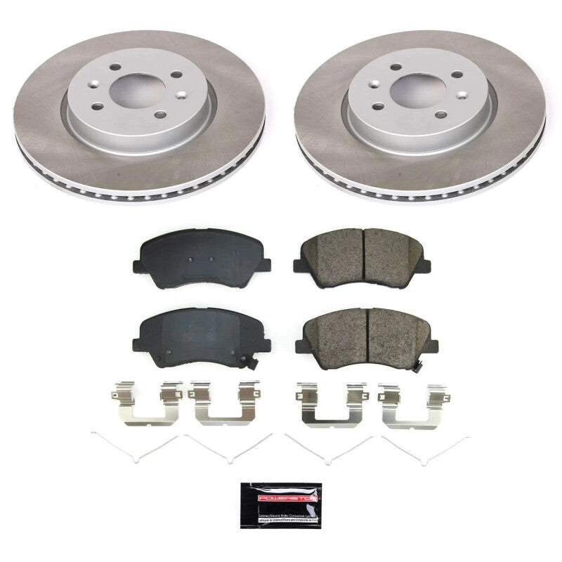 PSB Semi-Coated Rotor Kits - Power Stop 18-22 Kia Rio Front Semi-Coated Rotor Kit