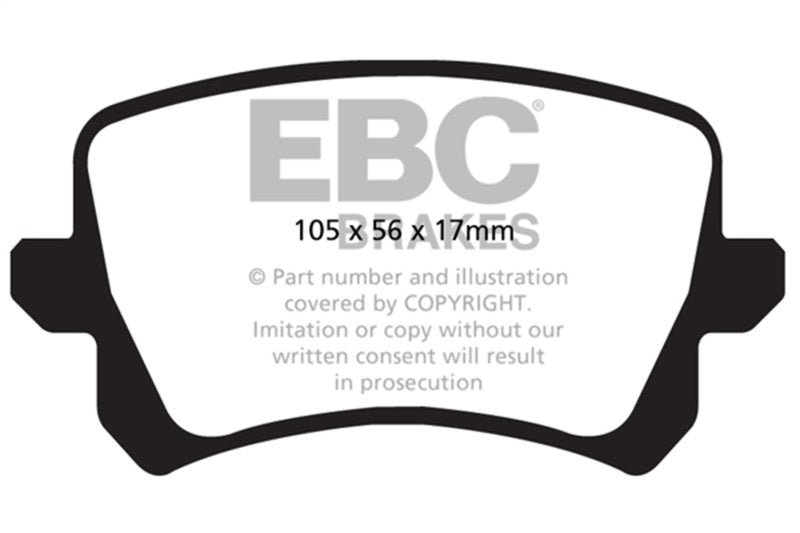 EBC Redstuff Brake Pad Sets - EBC 15+ Audi Q3 2.0 Turbo Redstuff Rear Brake Pads
