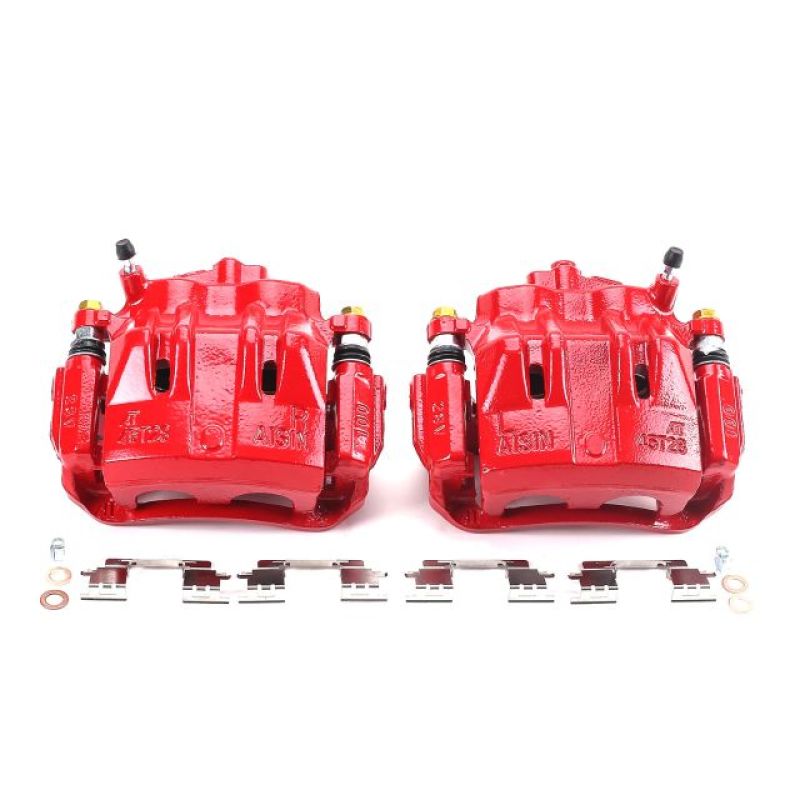 PSB Red Calipers - Power Stop 02-03 Lexus ES300 Front Red Calipers w/Brackets - Pair