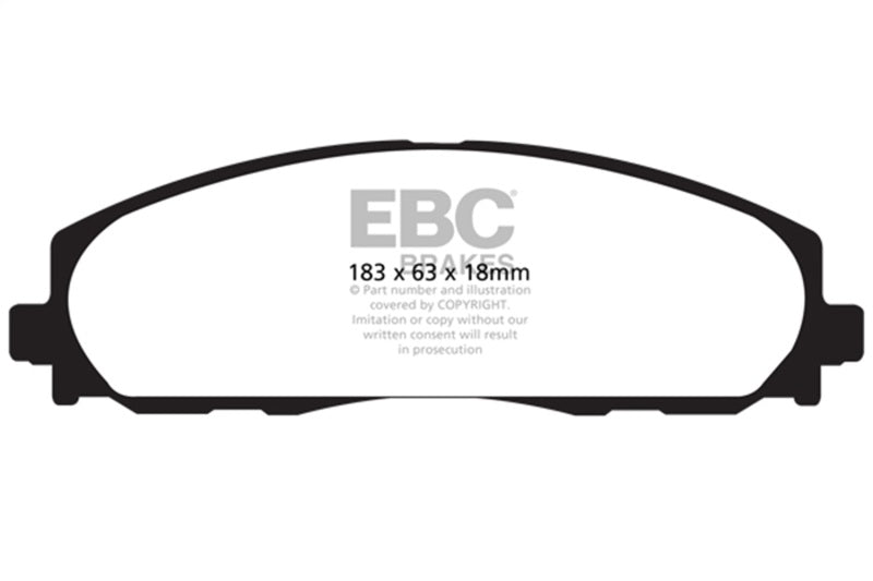 EBC Greenstuff Brake Pad Sets - EBC 12+ Chrysler Town & Country 3.6 Greenstuff Front Brake Pads