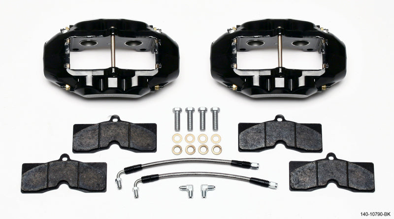 WIL D8 Brake Kit - Wilwood D8-4 Rear Caliper Kit Black Corvette C2 / C3 65-82