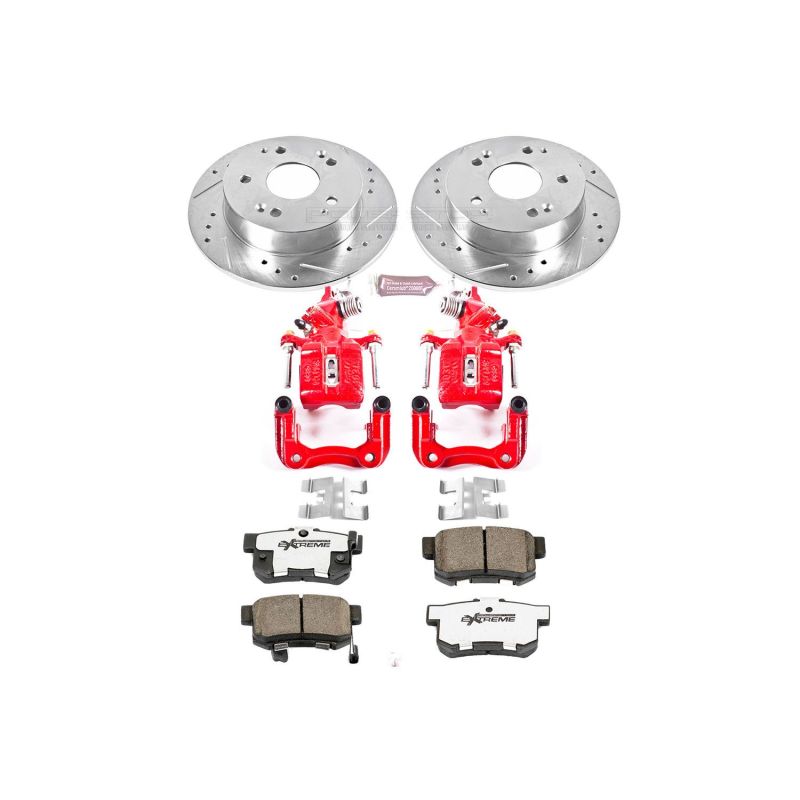 PSB Z26 Street Kit w/Cals - Power Stop 98-02 Honda Accord Rear Z26 Street Warrior Brake Kit w/Calipers