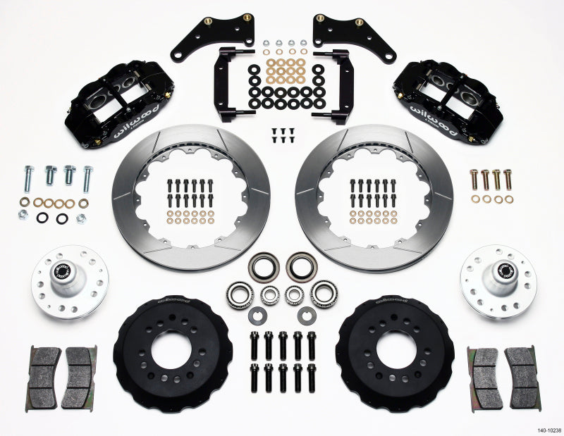 WIL Superlite Brake Kit - Wilwood Narrow Superlite 6R Front Hub Kit 12.88in Large GM 57-70 Drop Spindle