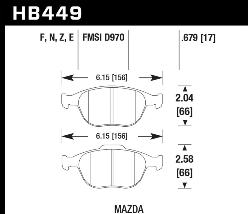 HAWK HP+ Brake Pad Sets - Hawk HP+ Street Brake Pads