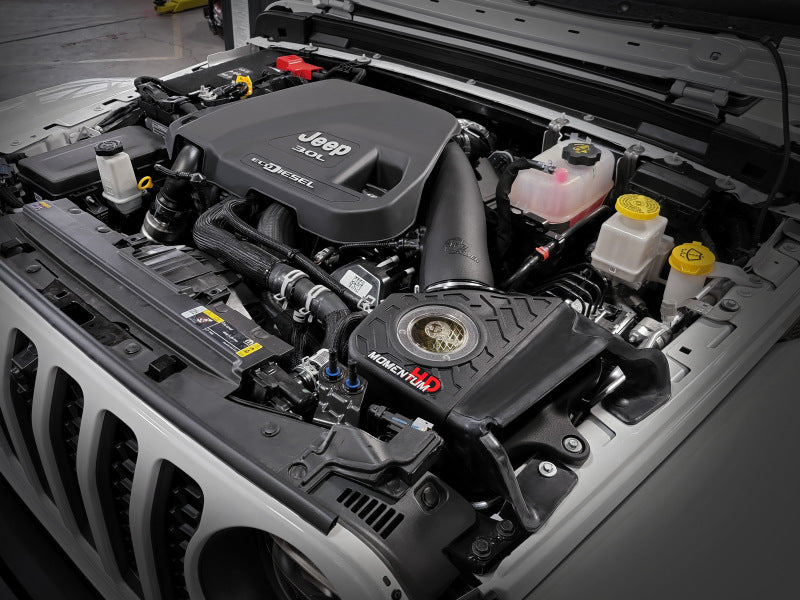 AFE Momentum HD Cold Air Intakes - aFe 20-21 Jeep Wrangler (JL) V6-3.0L (td) Momentum HD Cold Air Intake System w/ Pro GUARD 7 Media