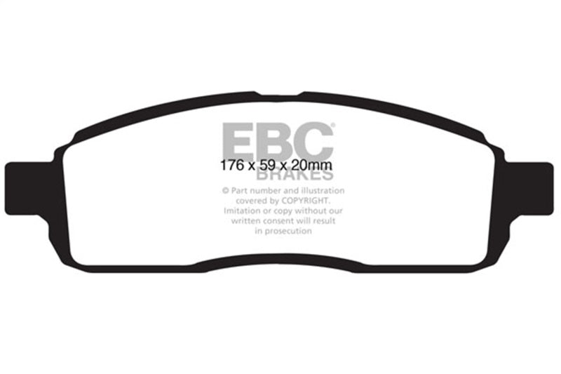 EBC Greenstuff Brake Pad Sets - EBC 09 Ford F150 4.6 (2WD) 6 Lug Greenstuff Front Brake Pads