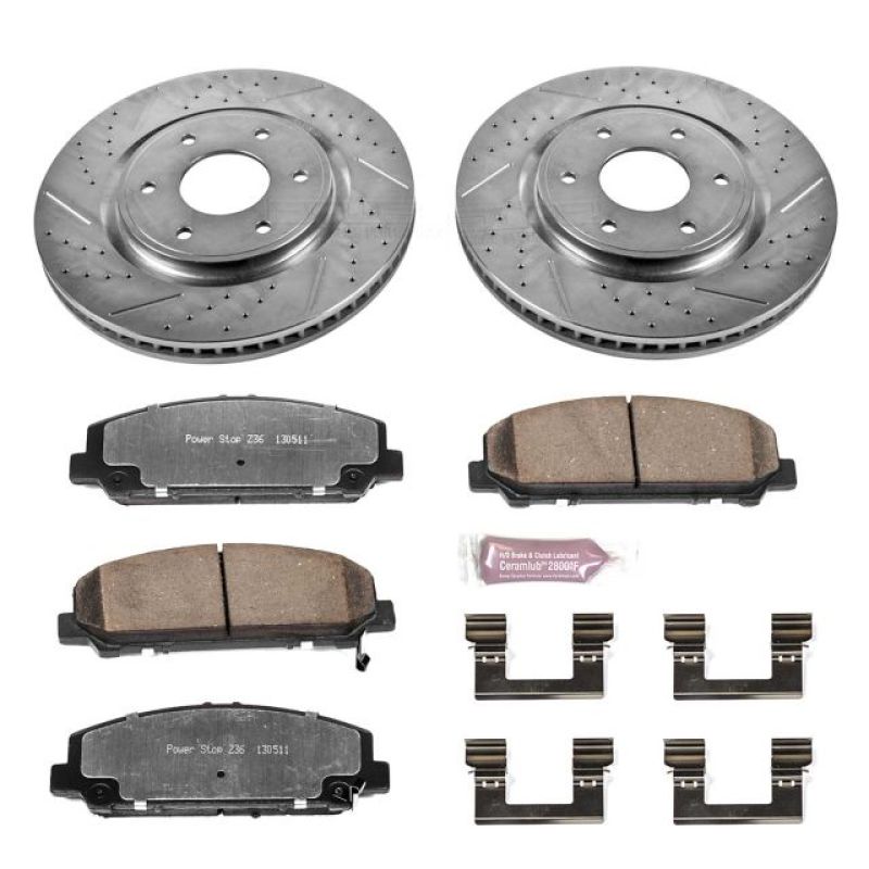 PSB Z36 Truck & Tow Kit - Power Stop 06-07 Infiniti QX56 Front Z36 Truck & Tow Brake Kit