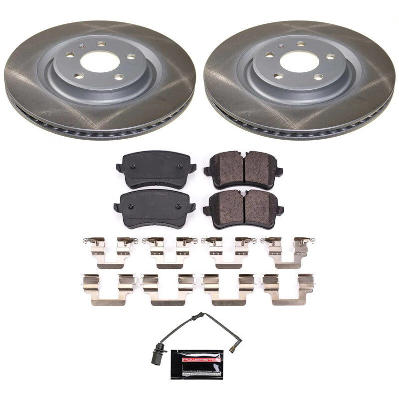 PSB Semi-Coated Rotor Kits - Power Stop 13-14 Audi A8 Quattro Rear Semi-Coated Rotor Kit