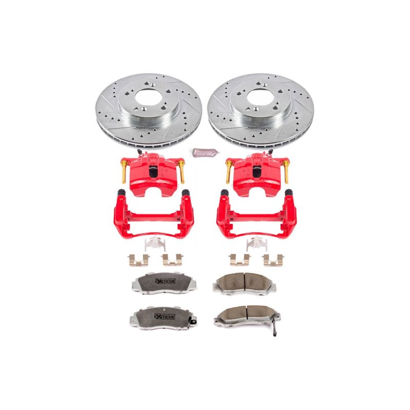 PSB Z26 Street Kit w/Cals - Power Stop 97-01 Acura Integra Front Z26 Street Warrior Brake Kit w/Calipers