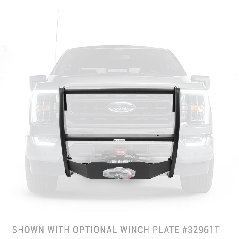 GOR Step Guard - 3000 -Tex Blk - Go Rhino 18-20 Ford F-150 (Excl. APA/ACC Models) 3100 Series StepGuard Center Grille ONLY - Tex. Blk