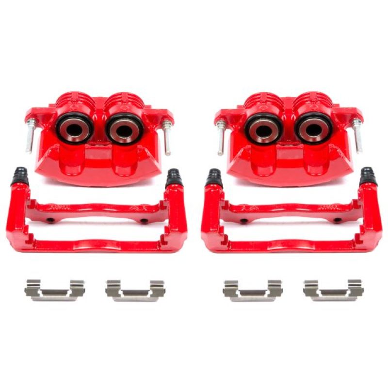 PSB Red Calipers - Power Stop 98-02 Chevrolet Camaro Front Red Calipers w/Brackets - Pair
