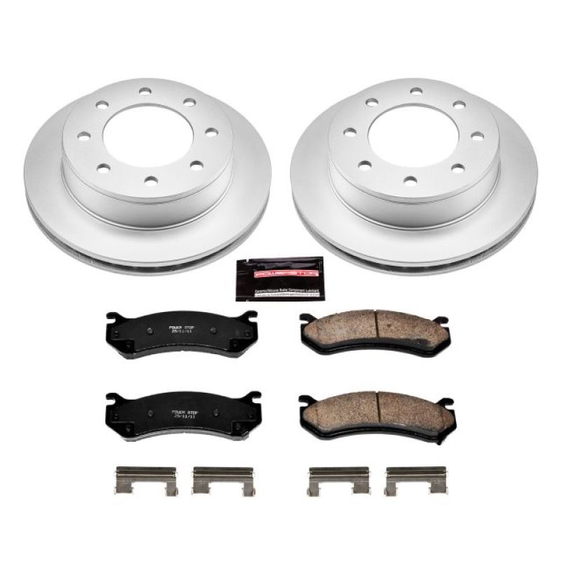 PSB Z17 Evolution Coated Kit - Power Stop 01-03 Chevrolet Silverado 1500 HD Rear Z17 Evolution Geomet Coated Brake Kit