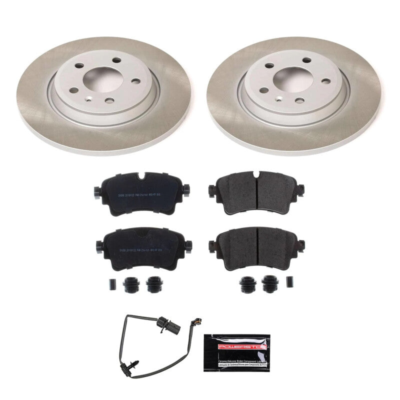 PSB Semi-Coated Rotor Kits - Power Stop 17-20 Audi A4 Rear Semi-Coated Rotor Kit