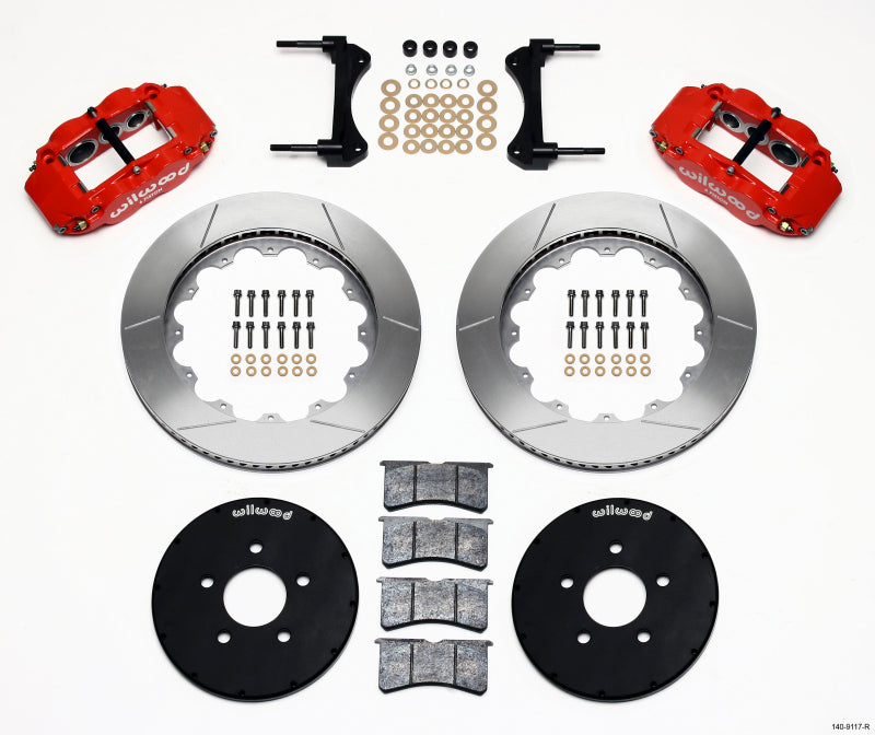 WIL Superlite Brake Kit - Wilwood Narrow Superlite 6R Front Hat Kit 14.00in Red 1994-2004 Mustang
