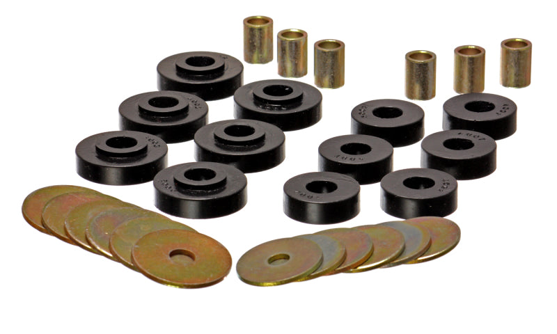 ES Body Mounts - Black - Energy Suspension GM Corvette Black Body Mount Set