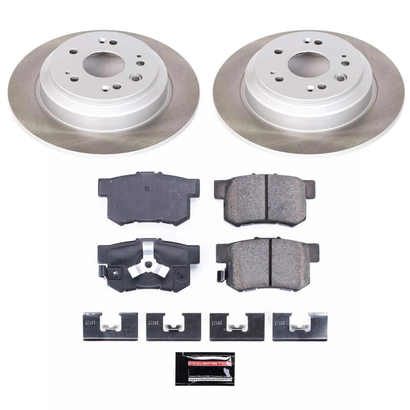 PSB Semi-Coated Rotor Kits - Power Stop 12-15 Honda Crosstour Rear Semi-Coated Rotor Kit