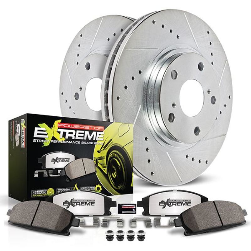 PSB Z26 Street Warrior Kit - Power Stop 17-20 Subaru BRZ Front Z26 Street Brake Kit