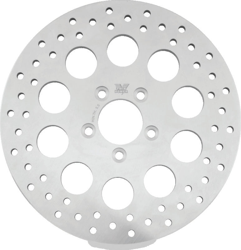 TWP Brake Rotors - Twin Power 08-Up FLH FLT Rear 11.8 Solid Rotor W/Holes