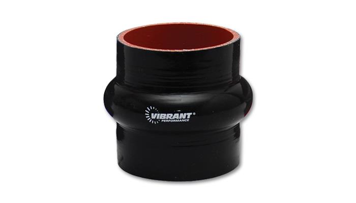VIB 4 Ply Hoses - Vibrant 4 Ply Reinforced Silicone Hump Hose Connector - 4in I.D. x 3in long (BLACK)