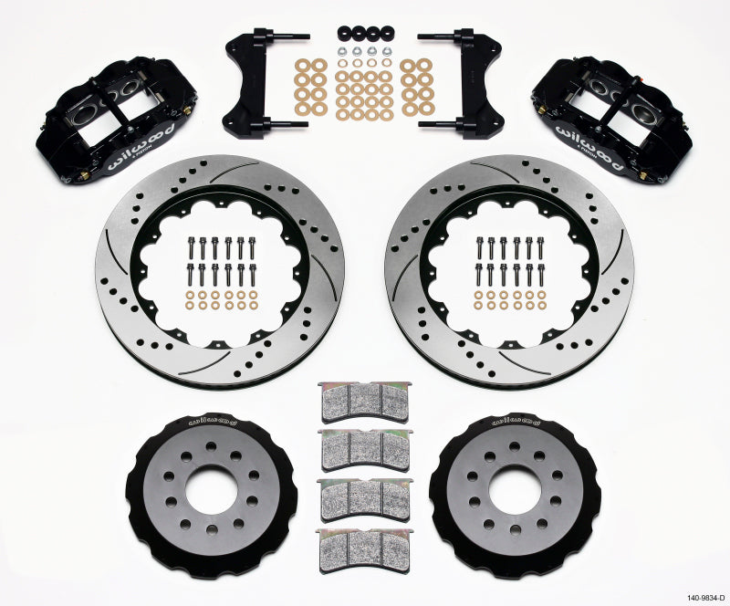 WIL Superlite Brake Kit - Wilwood Narrow Superlite 6R Front Hat Kit 14.00in Drilled 98-02 Camaro/Firebird