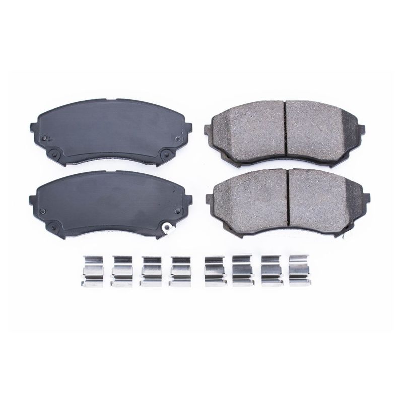 PSB Z17 Evolution Brake Pads - Power Stop 08-14 Cadillac CTS Front Z17 Evo Ceramic Brake Pad w/Hardware