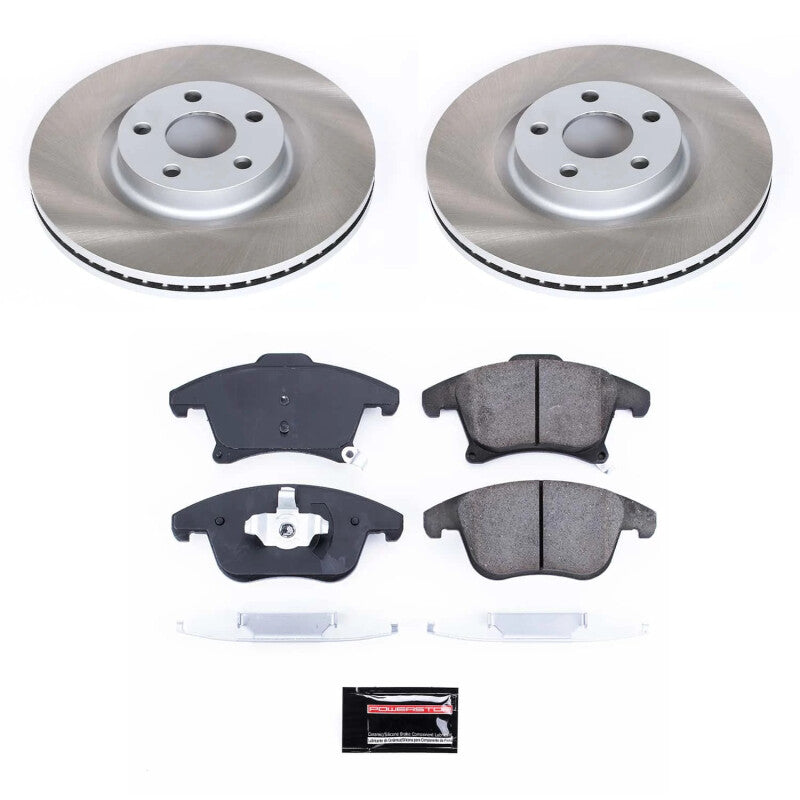 PSB Semi-Coated Rotor Kits - Power Stop 17-20 Lincoln MKZ Front Semi-Coated Rotor Kit